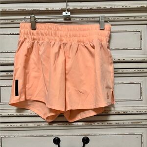 Reebok Peach Athletic Shorts with Elastic Waist